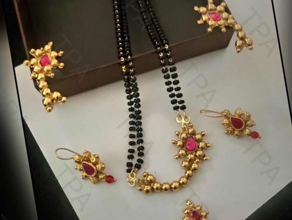 Buy Oxidized Handmade Maharashtrian Mohanmaal, Mangalsutra, Earrings,  Bangles and Nath bollywood Jewelry Women Indian Traditional Online in India  - Etsy